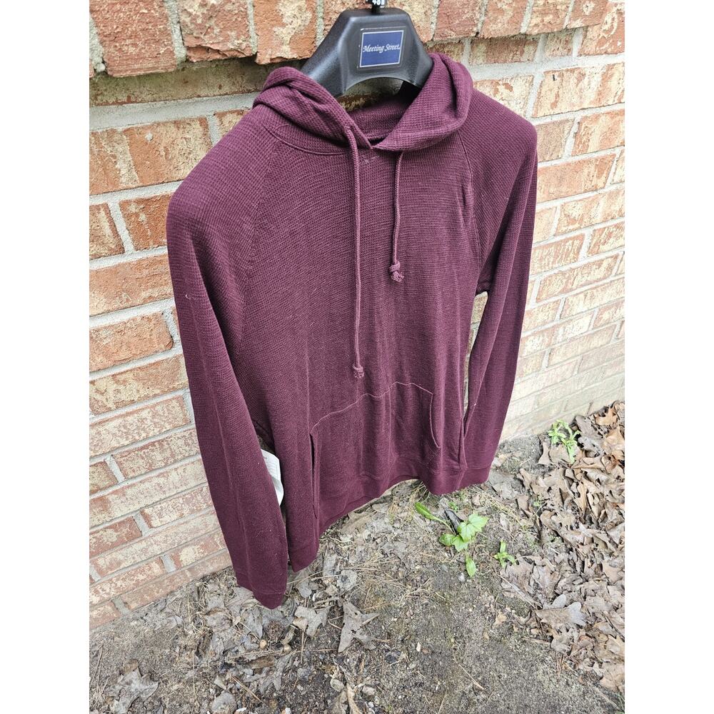 AMERICAN RAG NWT Size Medium Waffle Knit Thermal Hoodie Raglan Pullover Boho M